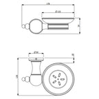 Armando Vicario Provincial Soap Dish - Chrome - Cass Brothers