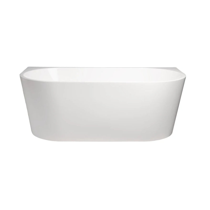 Cassa Auris - 1500mm - Matte White - Round Back to Wall Bathtub