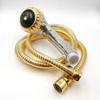 Auscan Shower Set Hand Massage with Swivel - Chrome/Gold - Cass Brothers