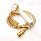 Auscan Shower Set Massage with Swivel - White/Gold - Cass Brothers