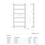 Avenir Abask Heated Towel Ladder - 85x90cm - Cass Brothers