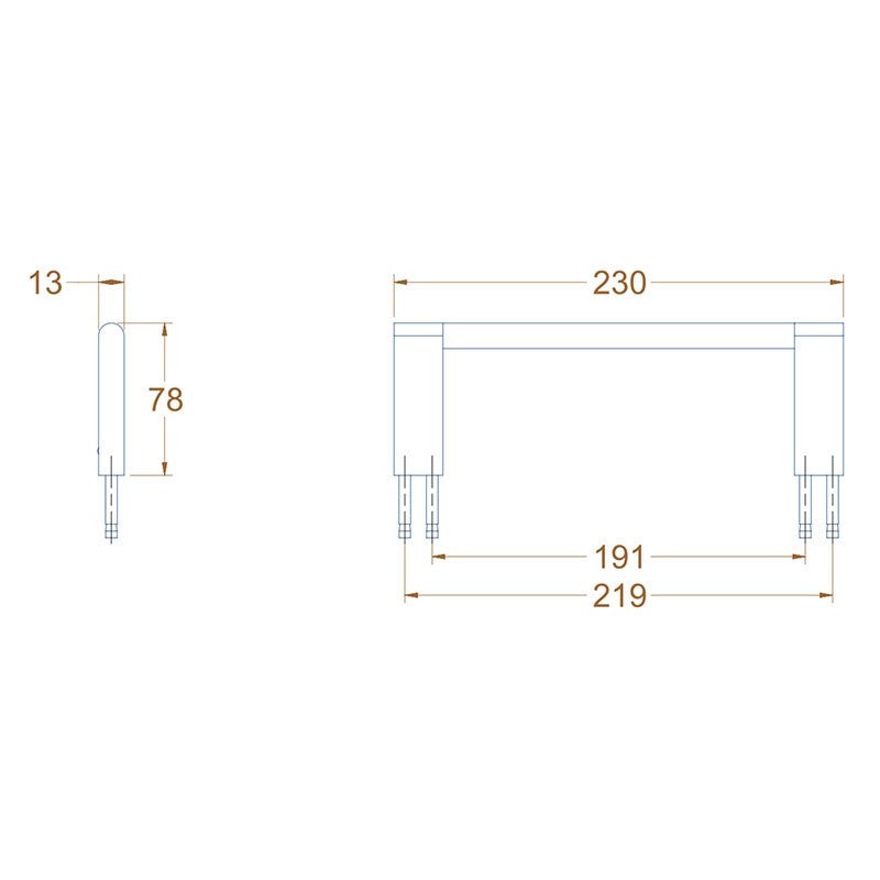 Avenir Artizen Single Towel Rail 230mm - Chrome - Cass Brothers