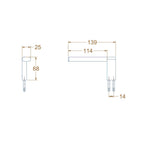 Avenir Artizen Toilet Roll Holder Right Facing - Chrome - Cass Brothers