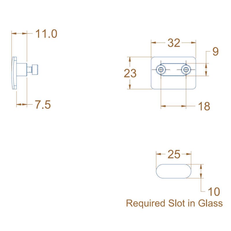 Avenir Beyond Glass Mounting Kit - Double - Cass Brothers
