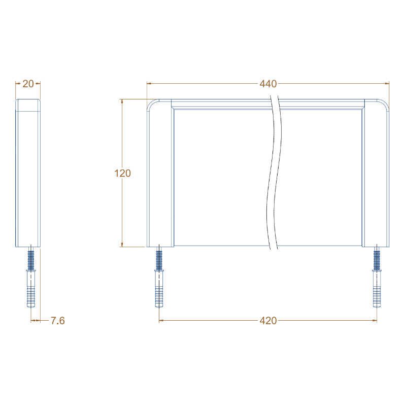 Avenir Beyond Solid Surface Shelf 450x120mm - Cass Brothers