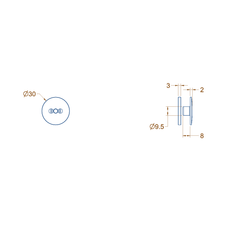 Avenir Minus Glass Mounting Kit - Chrome - Cass Brothers