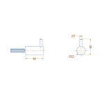 Avenir Minus Robe Hook - Chrome - Cass Brothers