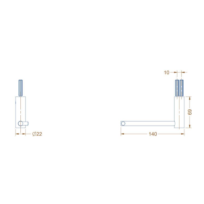 Avenir Minus Toilet Roll Holder - Left Facing - Cass Brothers