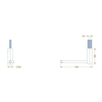 Avenir Minus Toilet Roll Holder - Left Facing - Cass Brothers