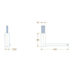 Avenir Minus Toilet Roll Holder - Right Facing - Cass Brothers