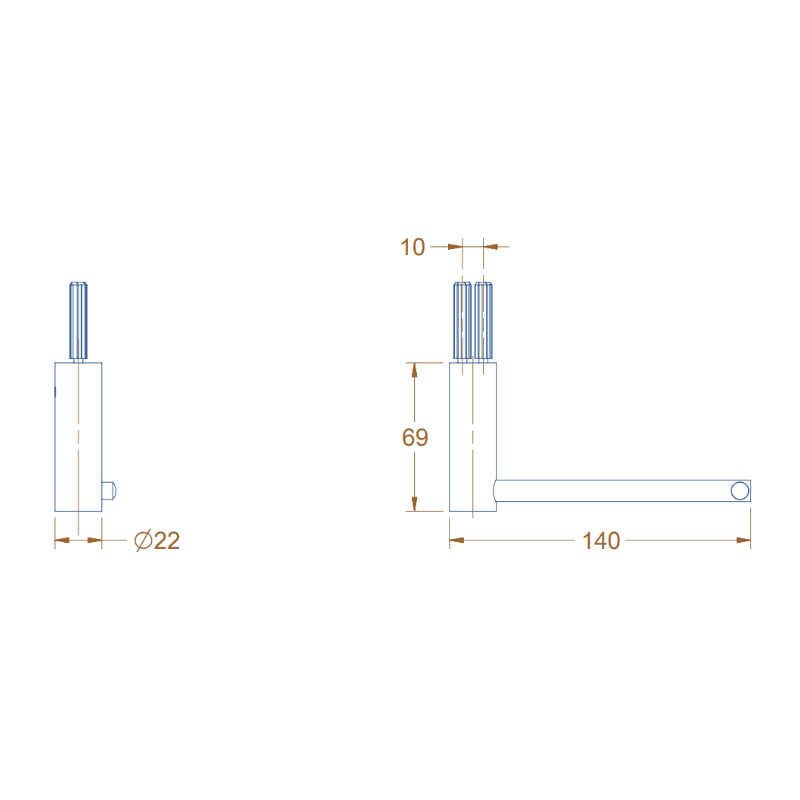 Avenir Minus Toilet Roll Holder - Right Facing - Cass Brothers
