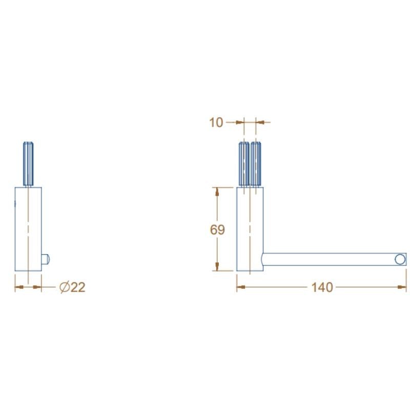 Avenir Minus Toilet Roll Holder Right Facing - Matte Black - Cass Brothers