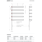 Avenir Solo Heated Towel Rail 850mm - Matte Black - Cass Brothers