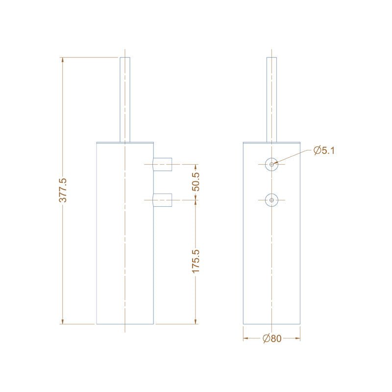 Avenir Universal Wall-mount Toilet Brush Set - Round - Cass Brothers