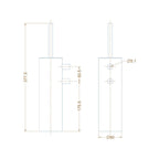 Avenir Universal Wall-mount Toilet Brush Set - Round - Cass Brothers