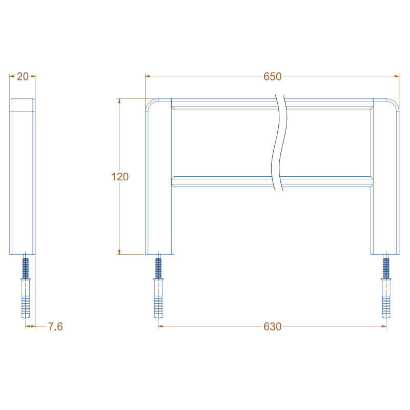 Specifications for 650mm