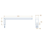 Avenir Xylo Hand Towel Rail - Right Facing