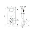 TOTO AXENT (WDI) In-Wall Concealed Cistern with Frame Specification
