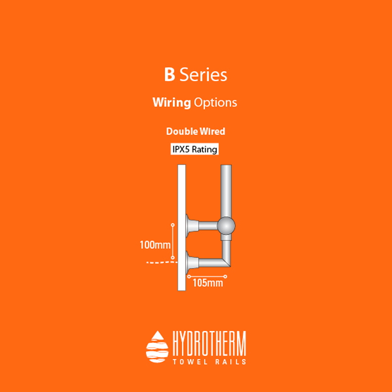 Hydrotherm B-Series Electric Towel Rail - Chrome