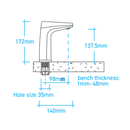 Billi B4000 Boiling & Ambient Tap with XT Touch Dispenser - Chrome