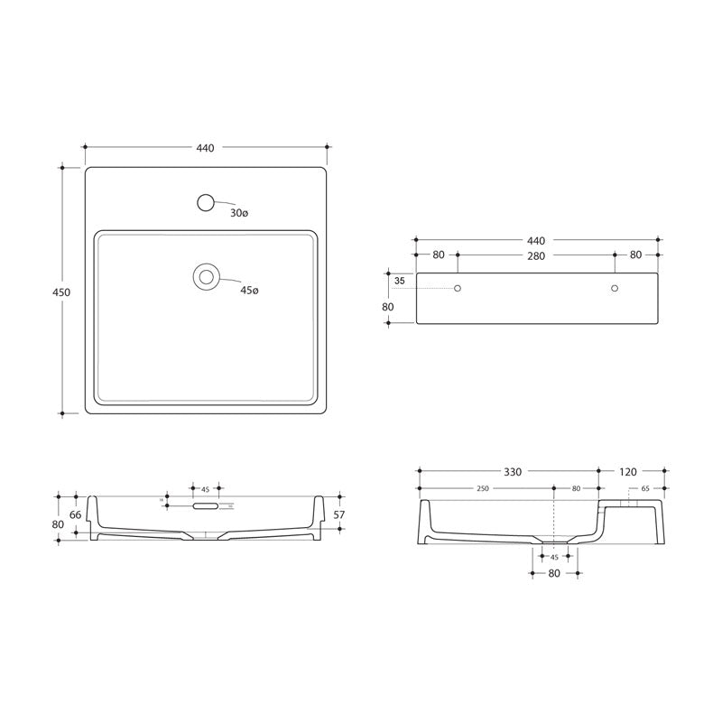 Studio Bagno Berlin Baby Basin Spec