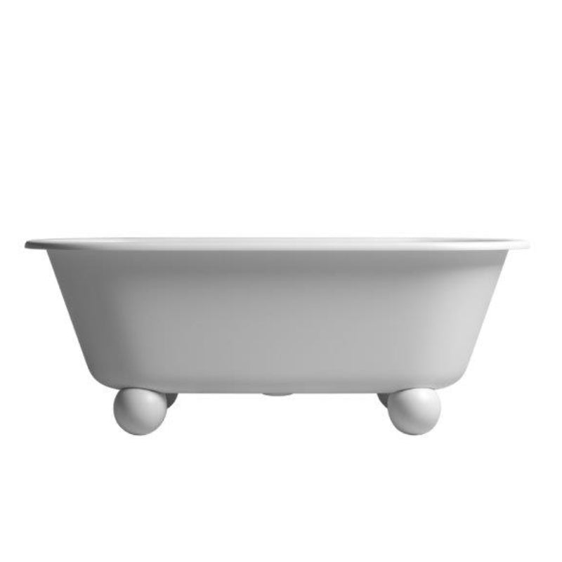 DADOquartz Liberty 1700mm Freestanding Bath No Overflow - Matte White - Ball Feet