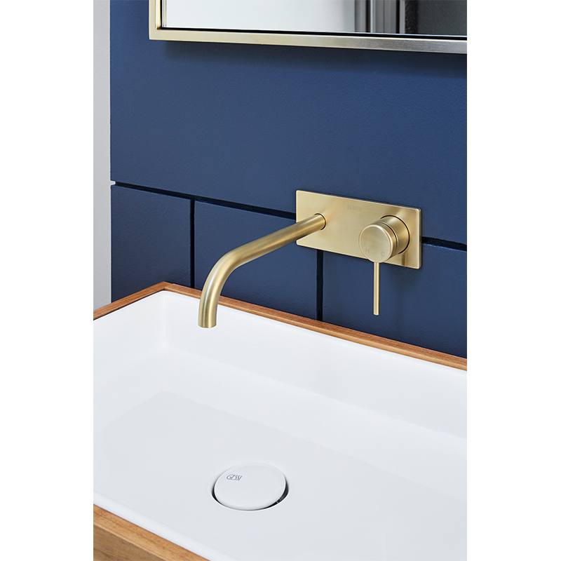 Gareth Ashton Poco 165mm Wall Bath/Basin Set - Brushed Brass