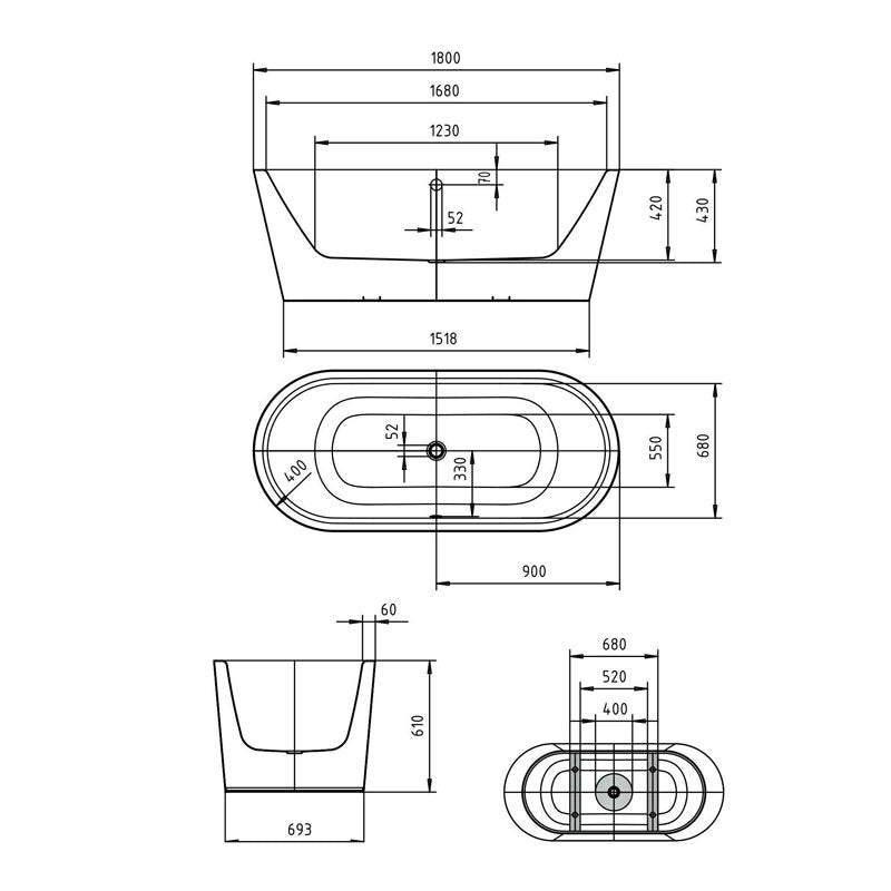 Kaldewei Meisterstuck Classic Duo Oval specifications