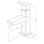 Sussex Suba Basin Mixer Brushed Nickel Specification