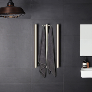 Hydrotherm Bespoke 900 Triple Tube Heated Towel Rail & Robe Hook - Brushed Nickel - T3-BN