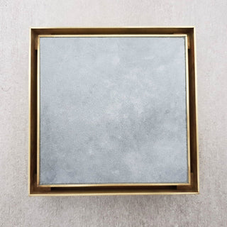 Bespoke 120 x 120mm Single Brass Tile Insert Waste