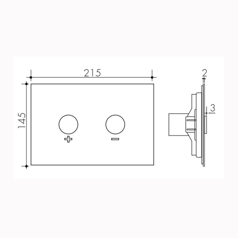 Studio Bagno Blink Push plate- Satin Specifications