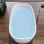Pietra Bianca Bora 1650mm Freestanding Bath - White Matte - PBS1080-WM
