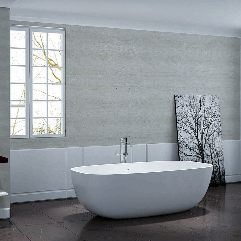Pietra Bianca Bora 1800mm Freestanding Bath - White Matte - PBS1081-WM