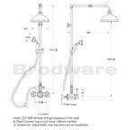 Brodware Winslow Shower Mixer Set Chrome - Metal Lever 1.8114.23.3.G1 Specification