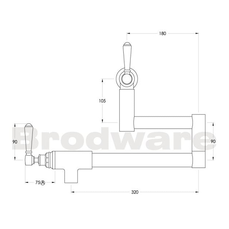 Brodware Winslow Lever Pot Filler Specification