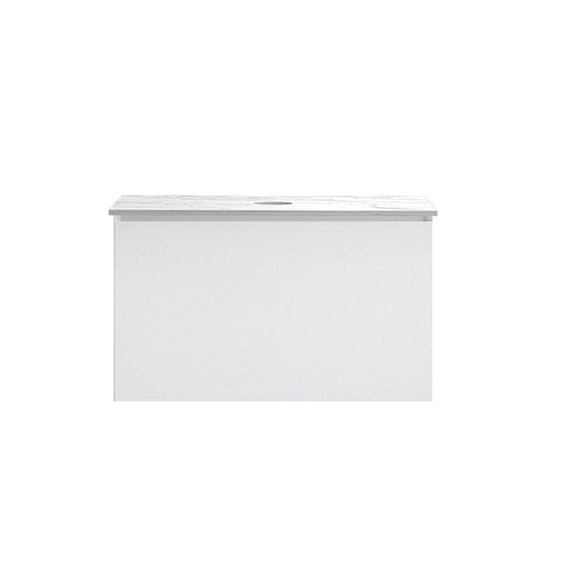 Forty Five 800 Wall Mounted Cabinet with Jazz Bianco Straight Marble Top