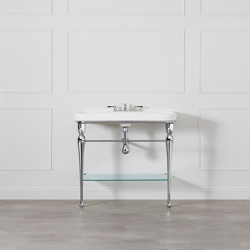 Victoria + Albert Candella 114 Washstand - No Tap Holes - Gloss White - CAN-114-N-PC