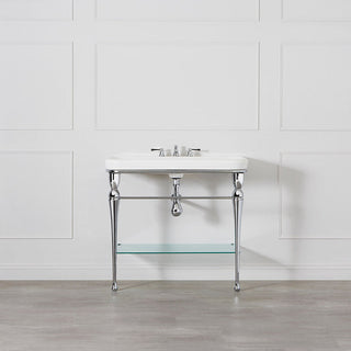 Victoria + Albert Candella 114 Washstand - 3 Tap Holes - Gloss White - CAN-114-3TH-PC