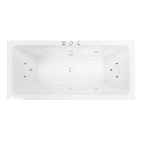 Decina Carina Santai 1750mm Acrylic Spa Bath - Gloss White