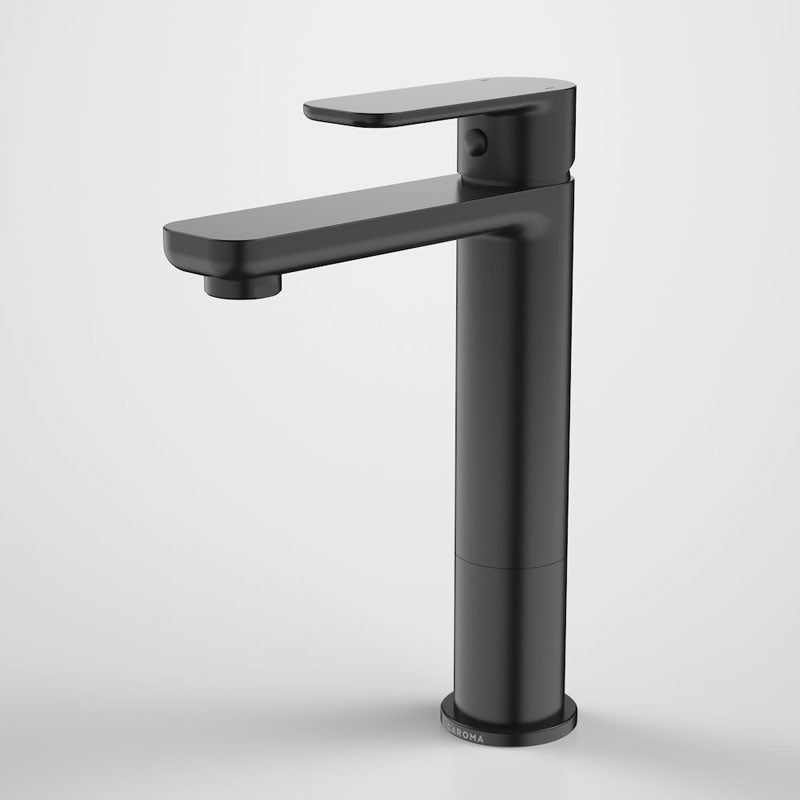 Caroma Luna Mid Basin Mixer Lead Free - Black - 68182BL6AF