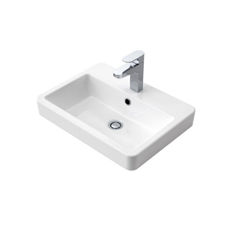 Track Inset Basin Caroma Basa Inset Basin - 1 Tap Hole - Gloss White