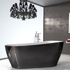 Caroma Noir Freestanding Black/White Bath