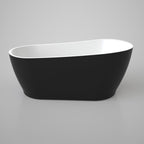 Caroma Noir Freestanding Black/White Bath