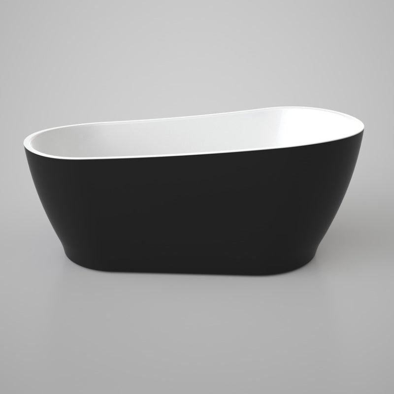 Caroma Noir Freestanding Black/White Bath
