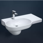 Caroma Opal 720 Basin - 1 Tap Hole - Left Hand Shelf - Gloss White - 632210W