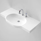 Caroma Opal 900 Twin Wall Basin - 3 Tap Holes - Gloss White - 632530W