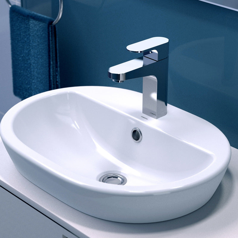 Track Inset Basin Buy Caroma Track Inset Basin - Gloss White - 1 Tap Hole Online | Cass ...