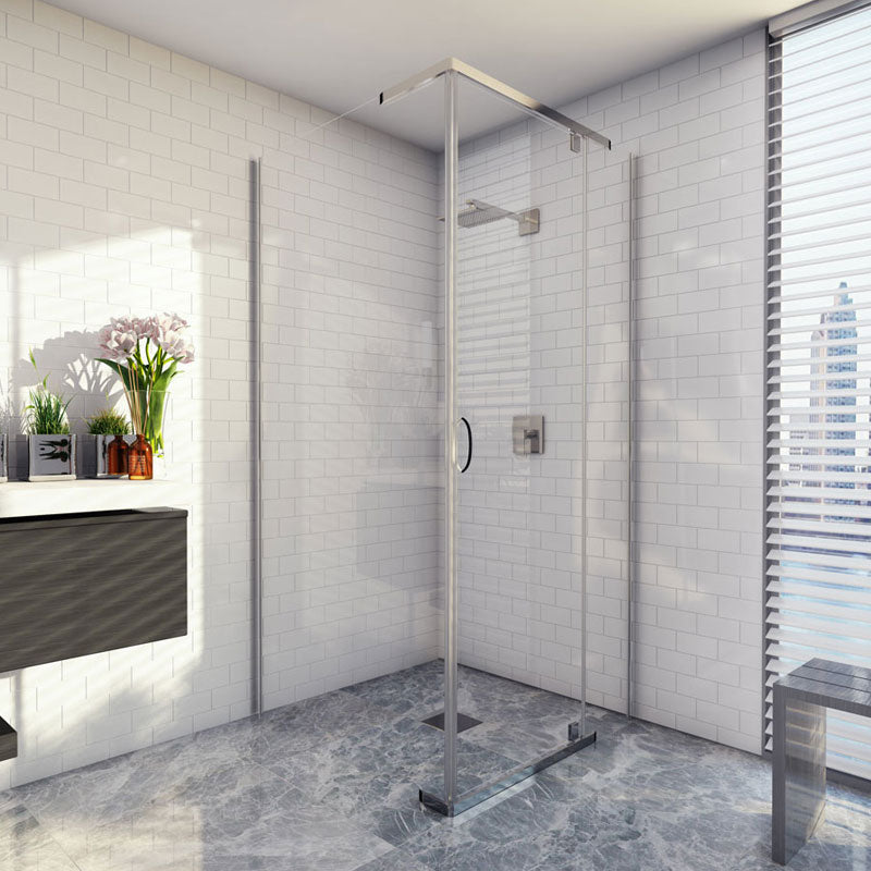 Decina Cascade 900 Square/Semi-Frameless Pivot Shower Screen Lifestyle 2
