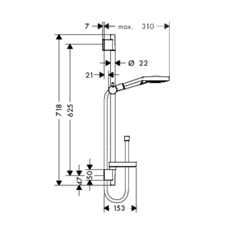 Hansgrohe Raindance Select S 120 Shower Set Specifications